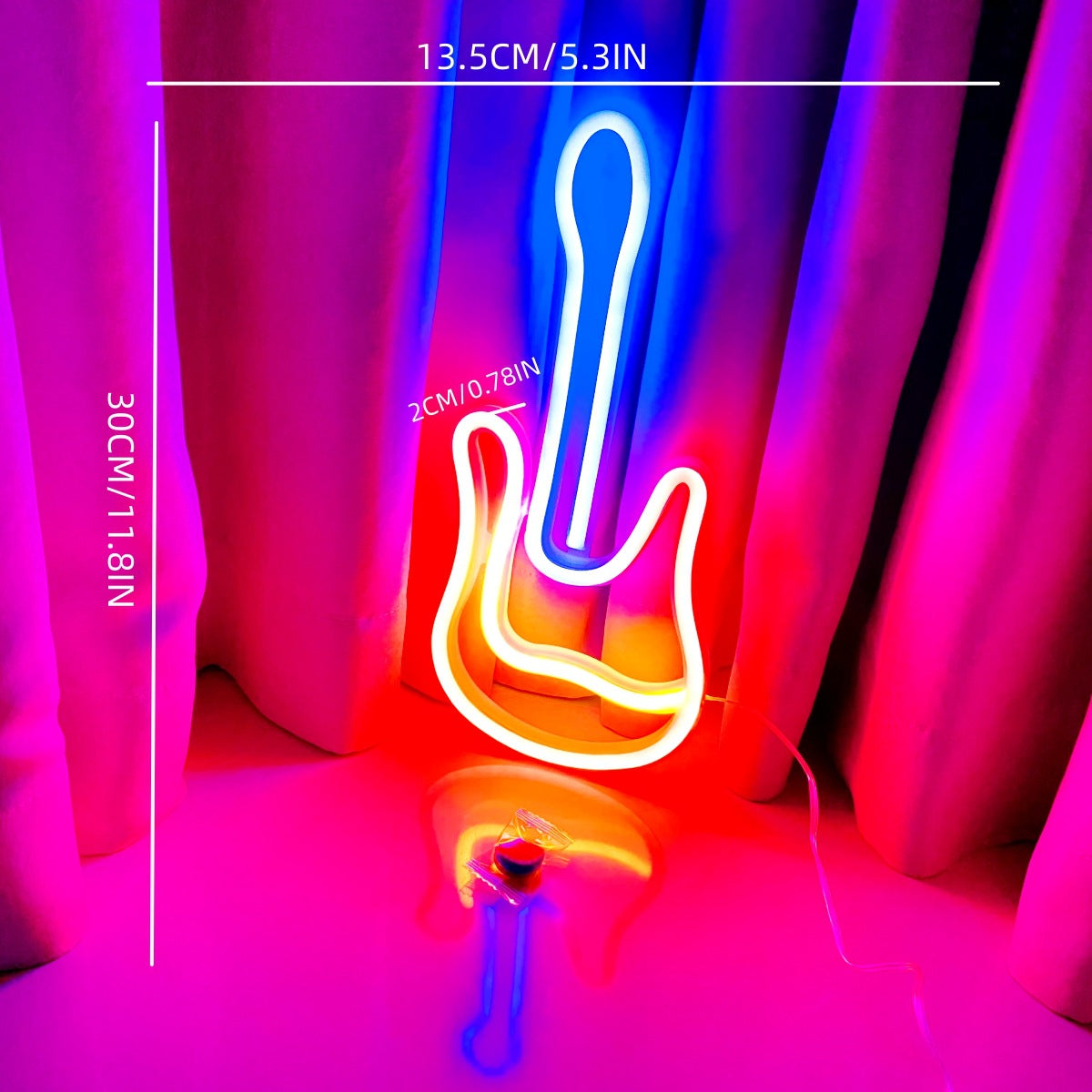 Lampada chitarra al neon